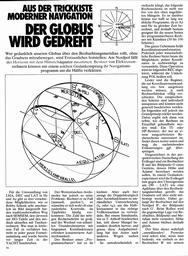 Navigation: Der Globus wird gedreht