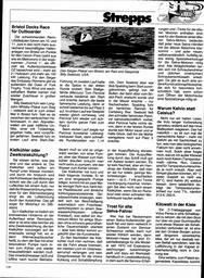 (1) Bristol Docks Race für Outborder; (2) Kielkühler oder Zweikreiskühlung? (3) Selva-Ersatzteilkataloge; (4) Kelvin statt Celsius; (5) Kilowatt in der Kiste; (6) Boot mit BMW (Marino); (7) Weltrekord für Rauhwasser-Motorboote der Klasse 1 (80 Knoten