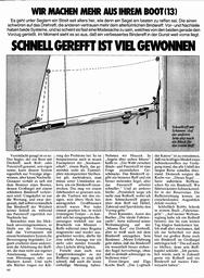 Wir machen mehr aus Ihrem Boot (13): Schnellreff