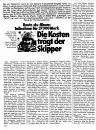 Route du Ruhm-Teilnahme für 37 000 DM