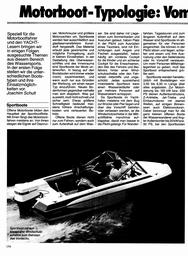 Motorboot Typologie