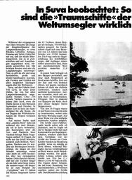 Traumschiffe der Weltumsegler in Suva