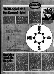Yacht-Spiel 5  Kompaß