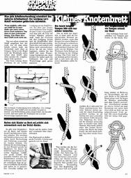 Knotenbrett: Kopfschlag, Tampen aufschießen