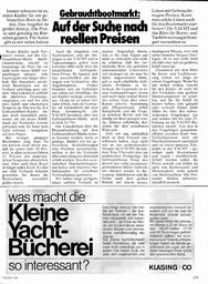 Gebrauchtbootmarkt - Yacht-Fragebogen