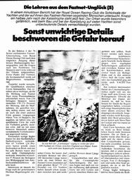 Fastnet-Unglück (5) - Lehren  aus dem