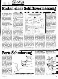 Schiffsvermessung - Kosten einer --