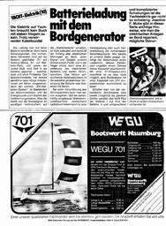 Yacht-Elektrik (10) - Batterieladung mit dem Bordgenerator