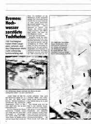 Hochwasser zerstörte Yachthafen