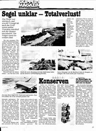 Totalverlust durch unklare Segel