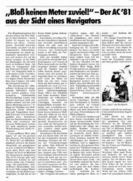 Admiral's Cup ' 81 - Aus der Sicht eines Navigators