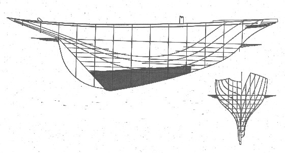 Rennyacht mit Klippersteven 1889