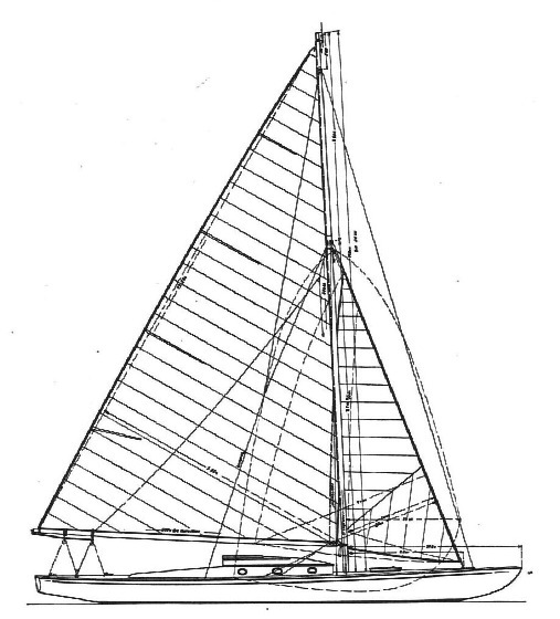 45 qm Binnenkreuzer Segelplan