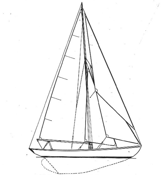 100 qm Seefahrtskreuzer Segelplan