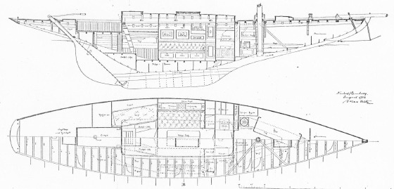 10 mR Yacht Einrichtungsplan /Midgard