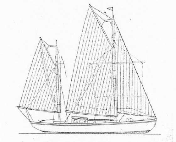 Kreuzeryacht Segelriss