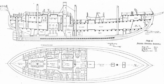 Schiff für deutsch-arktische Expedition Einrichtungsplan