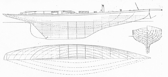 "Hubertus" Linienriss