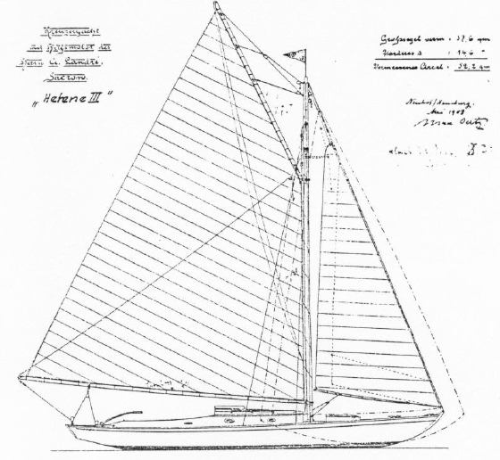 "Helene III" "Helene III" Segelriss