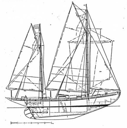 "Skagerak II" Segelriss