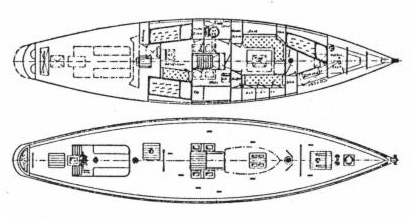 "Skagerak II" Decks- und Einrichtungsplan